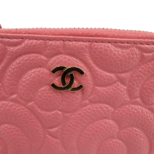 Chanel Key Pouch Camellia Calfskin Pink Chanel Chanel 23