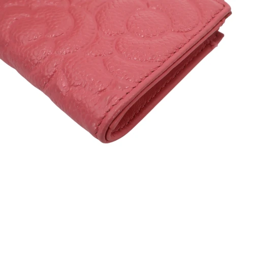 Chanel Key Pouch Camellia Calfskin Pink Chanel Chanel 12