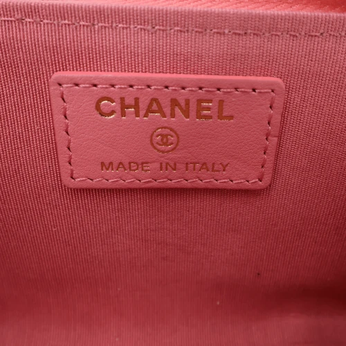 Chanel Key Pouch Camellia Calfskin Pink Chanel Chanel 15