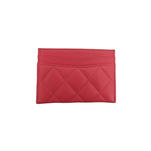 Chanel Card Holder Lambskin Coral Pink Chanel Chanel 6