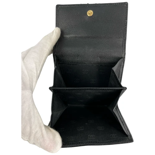 Chanel Coco Trifold Wallet Black Chanel Chanel 16