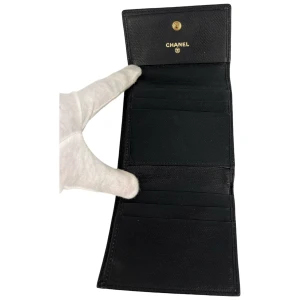 Chanel Coco Trifold Wallet Black Chanel Chanel 34