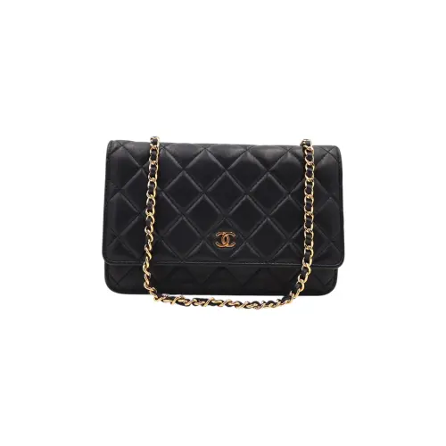 Chanel Wallet on Chain WOC báránybőr fekete Chanel Chanel