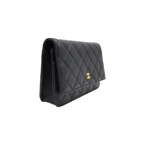 Chanel Wallet on Chain WOC Pelle di agnello Nera Chanel Chanel 6