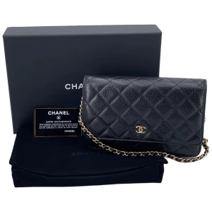 Chanel Wallet on Chain WOC Pochette Calfskin Black Chanel Chanel 23