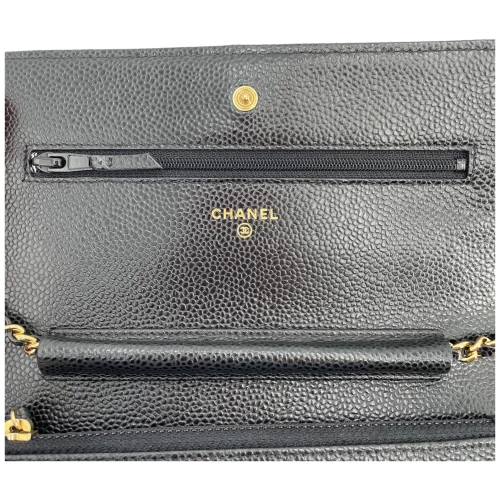 Chanel Wallet on Chain WOC Pochette Calfskin Black Chanel Chanel 14