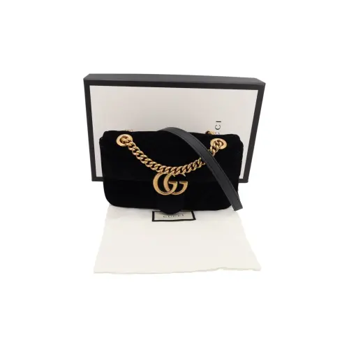 Gucci Marmont Mini Samt Schwarz Gucci Gucci 2
