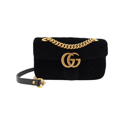 Gucci Marmont Mini Samt Schwarz Gucci Gucci