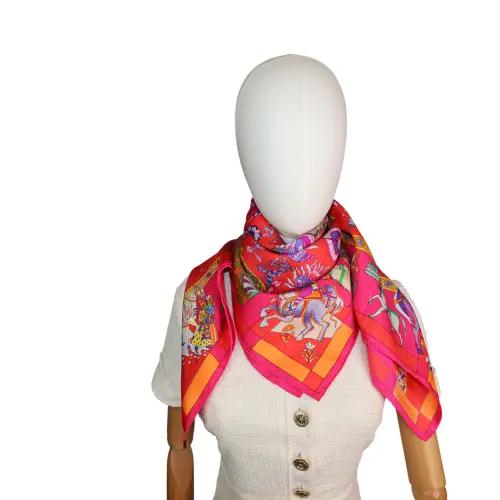 Hermès Carré 90 Fantaisies Indiennes Silk Hermès Hermes 7