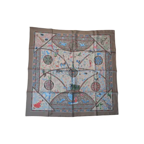 Hermès Carré 90 Peuple du Vent Silk Hermès Hermes