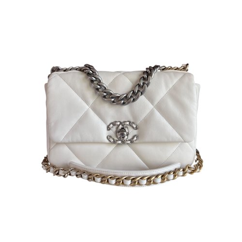 Chanel 19 Small Cremeweiß