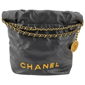 Chanel 22 Mini Lambskin Gray GHW