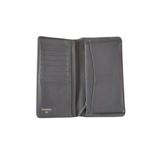 Chanel Bifold Geldbörse Lammleder Blau
