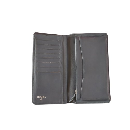 Chanel Bifold Geldbörse Lammleder Blau