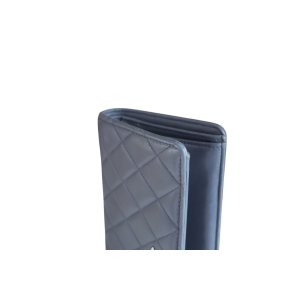 Chanel Bifold Geldbörse Lammleder Blau