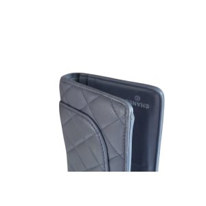 Chanel Bifold Geldbörse Lammleder Blau