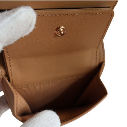 Chanel Geldbörse Kalbsleder Dunkelbeige