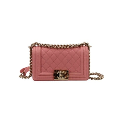 Chanel Boy Small Caviarleder Rosa Chanel Chanel