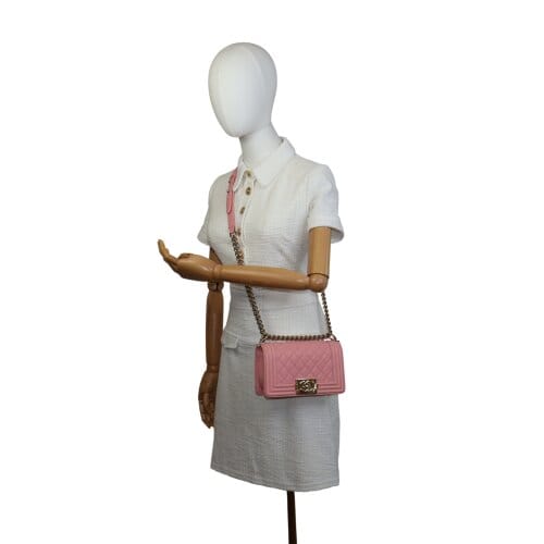 Chanel Boy Small Caviarleder Rosa Chanel Chanel 3