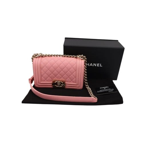 Chanel Boy Small Caviarleder Rosa Chanel Chanel 4