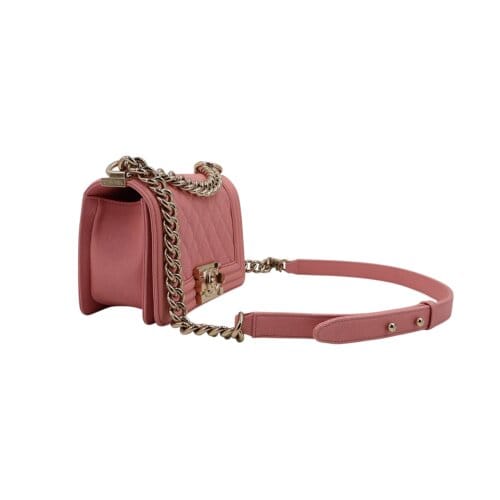 Chanel Boy Small Caviarleder Rosa Chanel Chanel 7