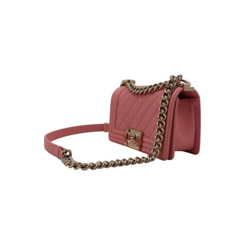 Chanel Boy Small Caviarleder Rosa Chanel Chanel 5