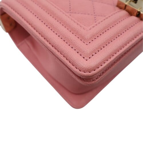 Chanel Boy Small Caviarleder Rosa Chanel Chanel 9