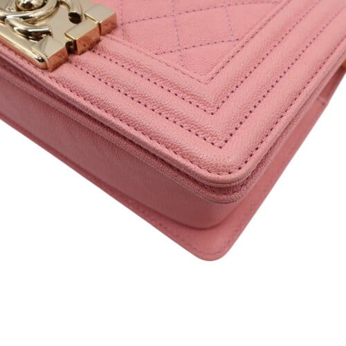 Chanel Boy Small Caviarleder Rosa Chanel Chanel 10