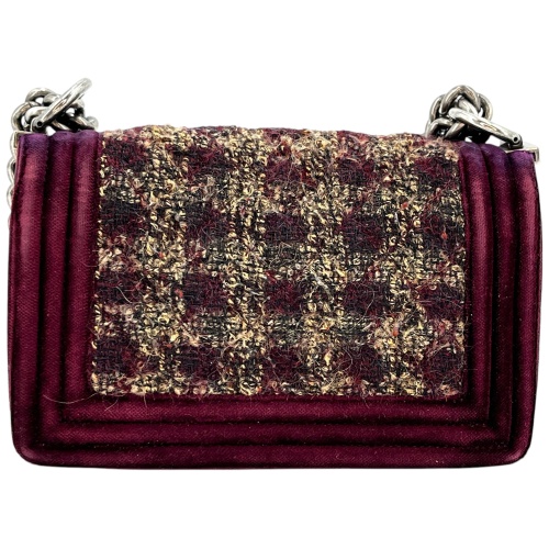 Chanel Boy Small Paris-Édimbourg Tweed Bordeaux