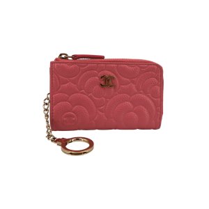 Chanel Schüsseletui Camellia Kalbsleder Rosa