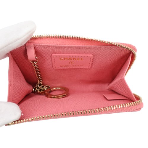 Chanel Schüsseletui Camellia Kalbsleder Rosa