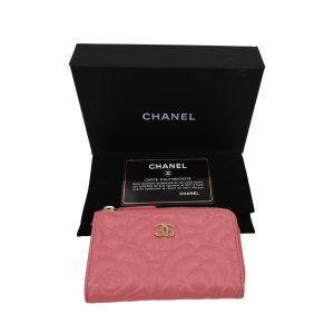 Chanel Schüsseletui Camellia Kalbsleder Rosa