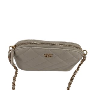 Chanel Classic Clutch Hellgrau Chanel Chanel 27