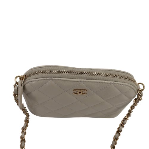 Chanel Classic Clutch Hellgrau Chanel Chanel 14
