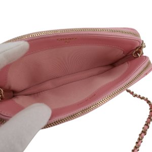 Chanel Double Zip Wallet on Chain WOC Iridescent Rosa