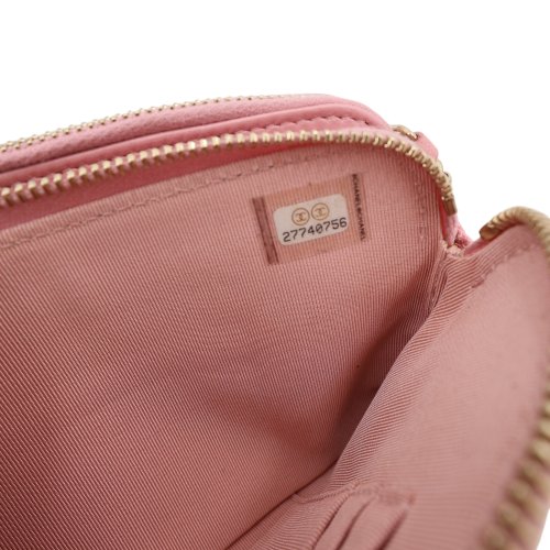 Chanel Double Zip Wallet on Chain WOC Iridescent Rosa