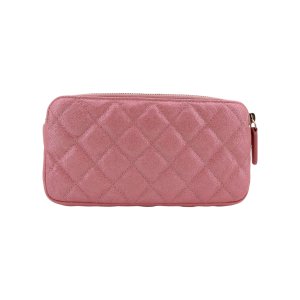 Chanel Double Zip Wallet on Chain WOC Iridescent Rosa