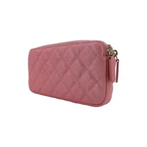 Chanel Double Zip Wallet on Chain WOC Iridescent Rosa
