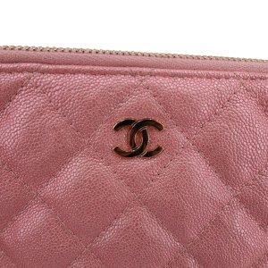 Chanel Double Zip Wallet on Chain WOC Iridescent Rosa