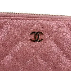 Chanel Double Zip Wallet on Chain WOC Iridescent Rosa