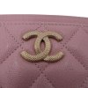 Chanel Kartenetui Kalbsleder Rosa GHW Chanel Chanel 16