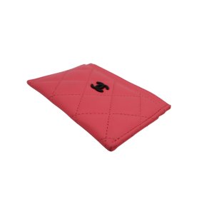 Chanel Kartenetui Lammleder Korallenrosa
