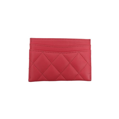Chanel Kartenetui Lammleder Korallenrosa