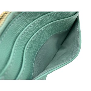 Chanel Kartenetui Münzetui Kalbsleder Tiffany Grün