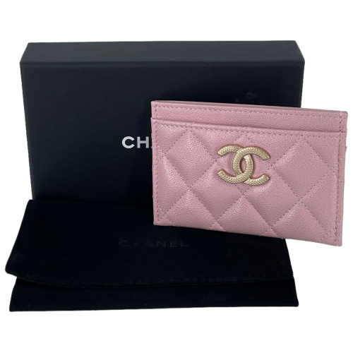 Chanel flap card case calfskin pink - I Love Handbags
