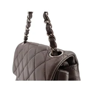 Chanel Mini Square Flap Bag Lambskin Grey SHW Chanel Chanel 28