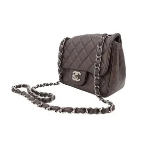 Chanel Mini Square Flap Bag Lambskin Grey SHW Chanel Chanel 21