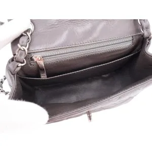 Chanel Mini Square Flap Bag Lambskin Grey SHW Chanel Chanel 33