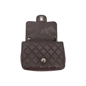 Chanel Mini Square Flap Bag Lambskin Grey SHW Chanel Chanel 30
