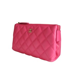 Chanel Pochette Lammleder Pink